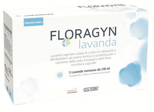 LAVANDA VAGINALE A BASE DI LATTOBACILLI LISATI FLORAGYN LAVANDA 140ML 5FLACONI - Farmapanda Srl