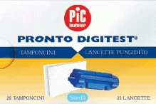 LANCETTE PUNGIDITO PIC DIGITEST GAUGE 28 25 PEZZI + 25 TAMPONCINI ASSORBENTI - Farmapanda Srl