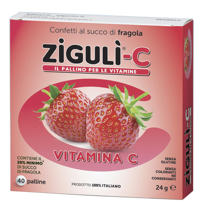 ZIGULI C FRAGOLA 40 CONFETTI 24 G - Farmapanda Srl