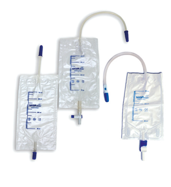 SACCA URINA DA GAMBA SECURDRAIN-VIA'NON STERILE CON VALVOLA A-R E RUBINETTO DI SCARICO TIRA SPINGI CAPACITA' 750 ML LUNGHEZZA TUBO 35 CM 30 PEZZI + 2 LACCI LATTICE PER IL FISSAGGIO - Farmapanda Srl