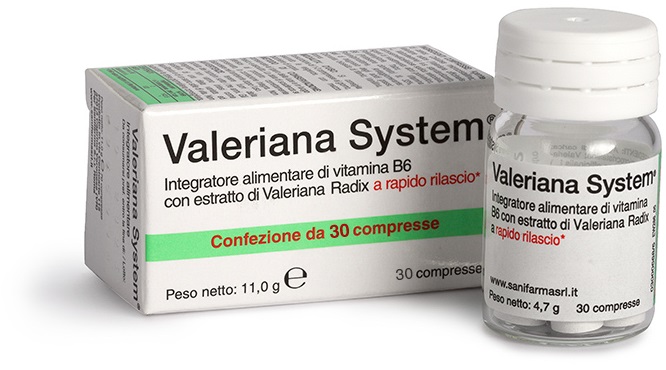 VALERIANA SYSTEM 30 COMPRESSE - Farmapanda Srl