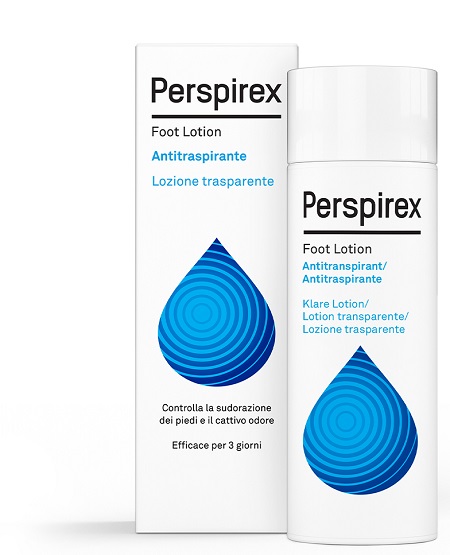 PERSPIREX FOOT LOTION ANTITRASPIRANTE LOZIONE TRASPARENTE SUDORAZIONE E CATTIVO ODORE PIEDI 100 ML - Farmapanda Srl