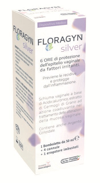 FLORAGYN SILVER SCHIUMA VAGINALE CON ARGENTO COLLOIDALE 50 ML - Farmapanda Srl
