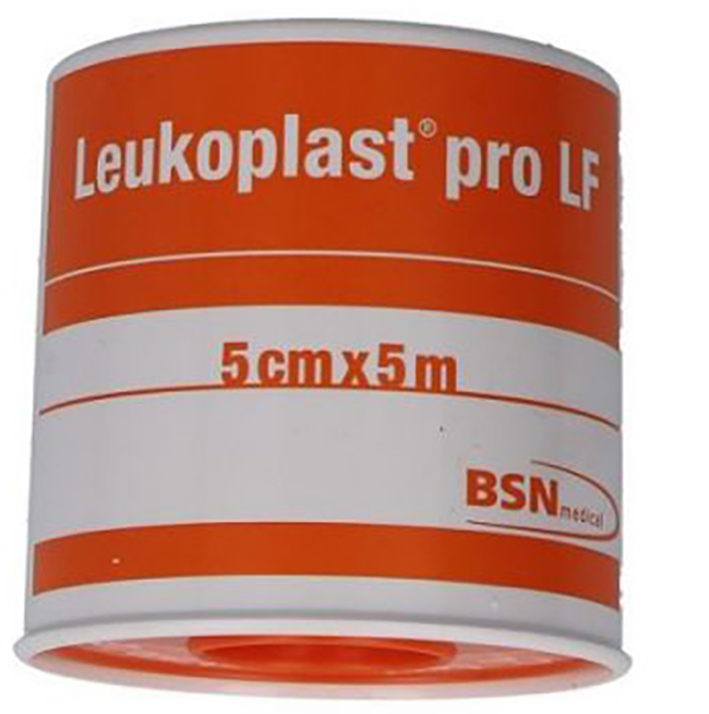 CEROTTO CHIRURGICO PER FISSAGGIO MEDICAZIONI LEUKOPLAST PRO LF SUPPORTO VISCOSA MASSA ADESIVA RESINA SINTETICA LANOLINA OSSIDO DI ZINCO CON LATTICE NATURALE 5X500CM - Farmapanda Srl