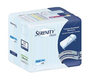 TRAVERSA SALVAMATERASSO PER INCONTINENZA SERENITY CLASSIC RIMBOCCABILE MISURA 80X180CM 30 PEZZI - Farmapanda Srl