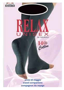 RELAX UNISEX 140 GAMBALETTO COTTON PUNTA APERTA NATUR 1 S - Farmapanda Srl