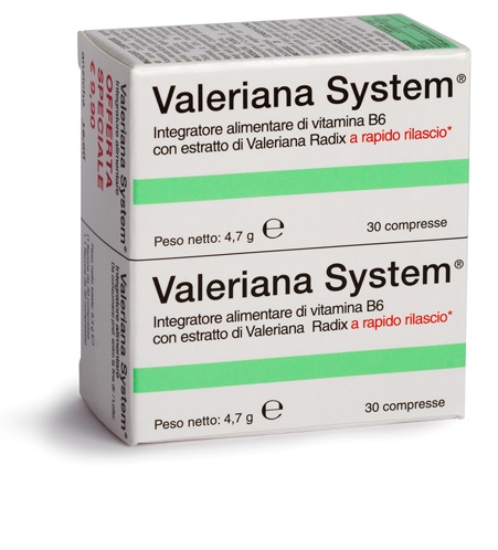VALERIANA SYSTEM 30 COMPRESSE + 30 COMPRESSE - Farmapanda Srl