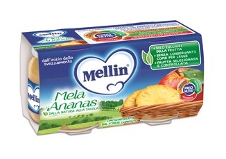 MELLIN OMOGENEIZZATO MELA ANANAS 100 G 2 PEZZI - Farmapanda Srl
