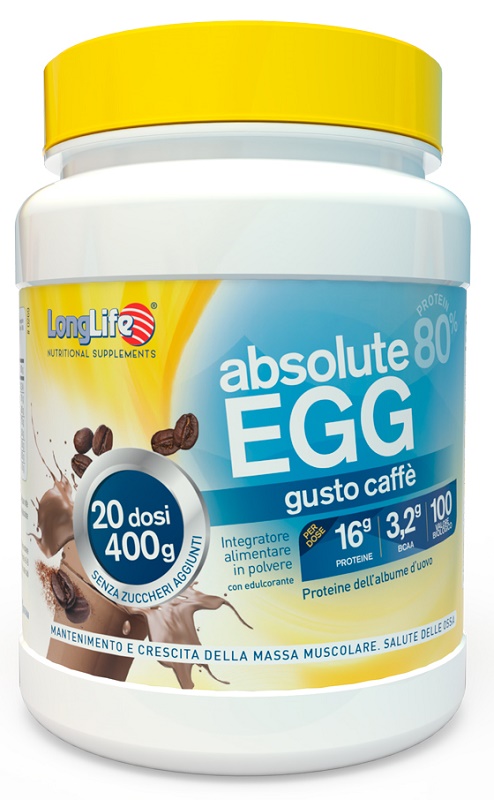 LONGLIFE ABSOLUTE EGG CAFFE' 400 G - Farmapanda Srl