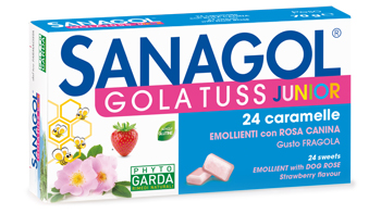 SANAGOL GOLA TUSS JUNIOR FRAGOLA 24 CARAMELLE - Farmapanda Srl