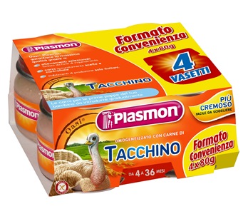 PLASMON OMOGENEIZZATO TACCHINO 4 X 80 G CON GIFT - Farmapanda Srl