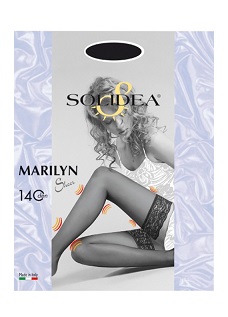 MARILYN 140 SHEER CALZA AUTOREGGENTE NERO 3 - Farmapanda Srl