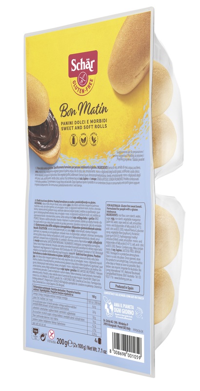 SCHAR BON MATIN PANINI DOLCI E MORBIDI SENZA LATTOSIO 2 PEZZI DA 100 G - Farmapanda Srl