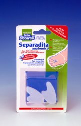 SEPARADITA ANATOMICO PER PIEDE REALIZZATO IN GEL DI SILICONE BIANCO SEMITRASPARENTE SAGOMATO IGIENEPIEDE 2 PEZZI - Farmapanda Srl