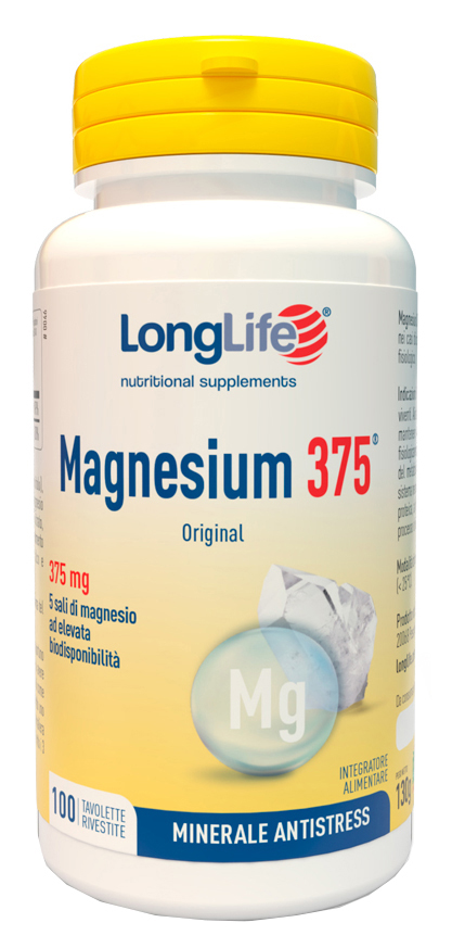 LONGLIFE MAGNESIUM 375 ORIGINAL 375 MG 100 TAVOLETTE - Farmapanda Srl