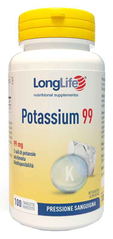 LONGLIFE POTASSIUM 99 100 TAVOLETTE RIVESTITE - Farmapanda Srl