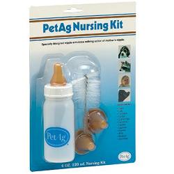 NURSING KIT BIBERON DA 120ML PER ANIMALI + TETTARELLE DI VARIE MISURE + SCOVOLINO PER PULIZIA - Farmapanda Srl