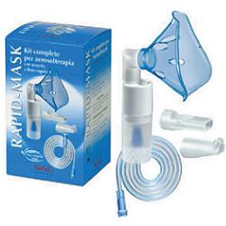 KIT COMPLETO PRONTEX RAPID MASK PER AEROSOLTERAPIA CON AMPOLLA PLASTICA +MASCHERA PER ADULTI +TUBO PRESSIONE +ACCESSORIO NASALE +BOCCHERUOLA - Farmapanda Srl
