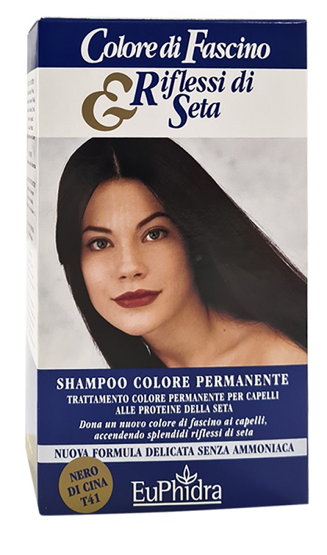 EUPHIDRA COLORE DI FASCINO & RIFLESSI DI SETA SHAMPOO COLORE PERMANENTE 41 NERO DI CINA 120 ML - Farmapanda Srl
