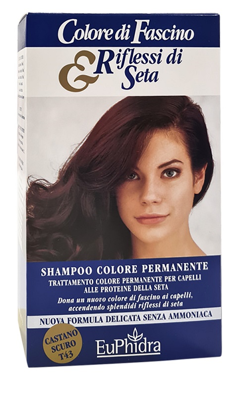 EUPHIDRA COLORE DI FASCINO & RIFLESSI DI SETA SHAMPOO COLOR PERMANENTE 43 CASTANO SCURO 120 ML - Farmapanda Srl