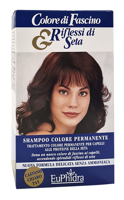 EUPHIDRA COLORE DI FASCINO & RIFLESSI DI SETA SHAMPOO COLORE PERMANENTE 45 CASTANO CHIARO 120 ML - Farmapanda Srl