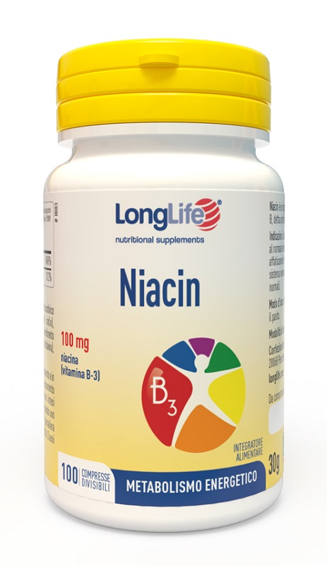 LONGLIFE NIACIN 100 MG 100 COMPRESSE DIVISIBILI - Farmapanda Srl