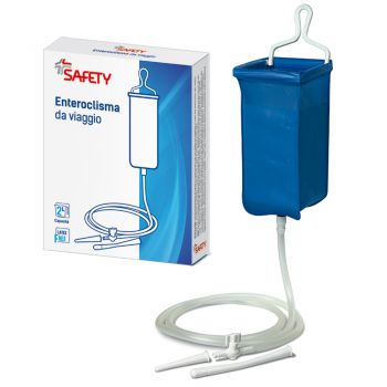 ENTEROCLISMA DA VIAGGIO KLISTER IN GOMMA CON CANNULA ANALE EVAGINALE 2 LITRI - Farmapanda Srl