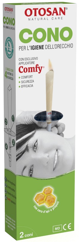 OTOSAN CONO PER L'IGIENE DELLE ORECCHIE OTOSAN+PROPOLI 2 PEZZI - Farmapanda Srl