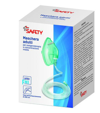 MASCHERA PER OSSIGENOTERAPIA CON TUBO 200CM - Farmapanda Srl