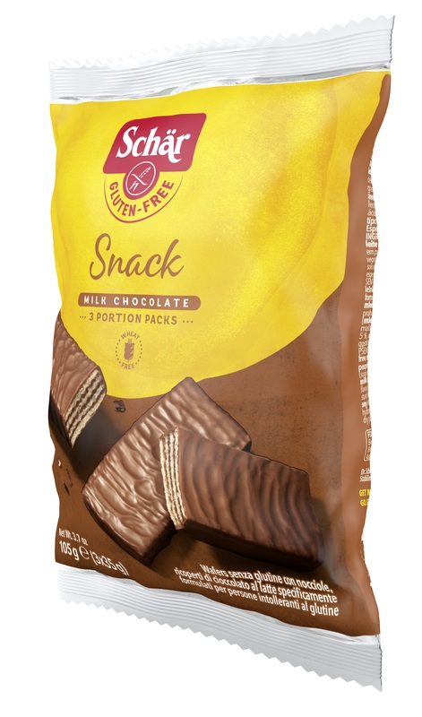 SCHAR SNACK CON CIOCCOLATO AL LATTE E NOCCIOLE 3 WAFER X 35 G - Farmapanda Srl
