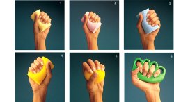 MANUS ABILIS PALLINA PER RIABILITAZIONE MANO 5 GIALLO SCURO SFORZO MASSIMO - Farmapanda Srl