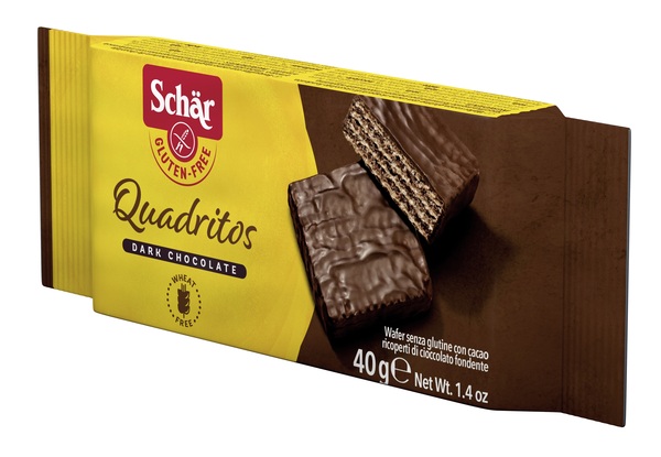 SCHAR QUADRITOS WAFER CON CACAO RICOPERTI DI CIOCCOLATO FONDENTE 40 G - Farmapanda Srl