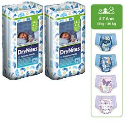 PANNOLINO HUGGIES DRYNITES BOY PYJAMA PANTS 4/7 ANNI MEDIUM 17/30KG 10 PEZZI - Farmapanda Srl