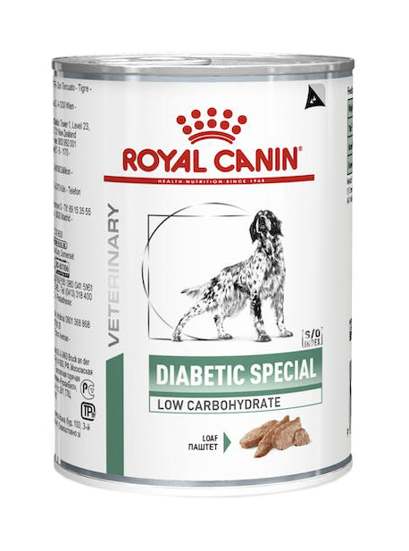 VETERINARY HEALTH NUTRITION WET DOG DIABETIC SPECIAL LOW CARBOHYDRATE 410 G - Farmapanda Srl