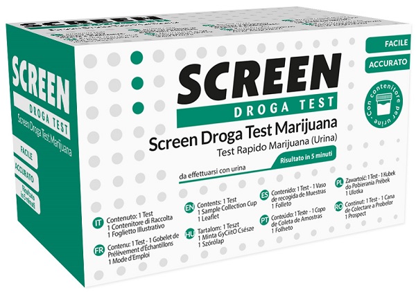 SCREEN DROGA TEST MARIJUANA TEST ANTIDROGA CON CONTENITORE URINA - Farmapanda Srl