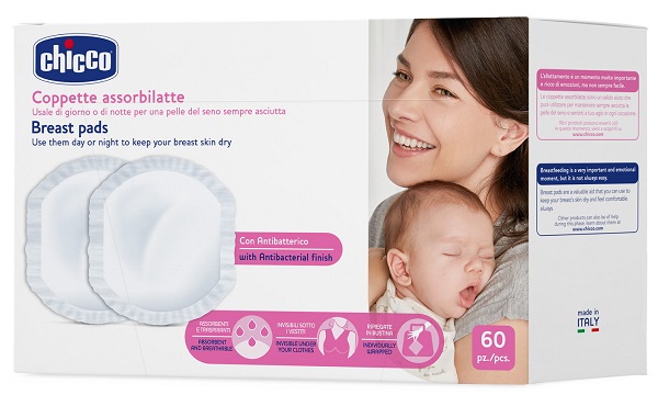 CHICCO COPPETTA ASSORBILATTE ANTIBATTERICA 60 PEZZI - Farmapanda Srl