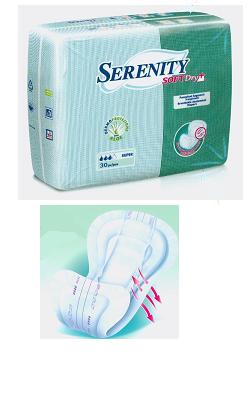 PANNOLONE PER INCONTINENZA SAGOMATO SERENITY SOFTDRY+ ALOE SUPER 30 PEZZI - Farmapanda Srl