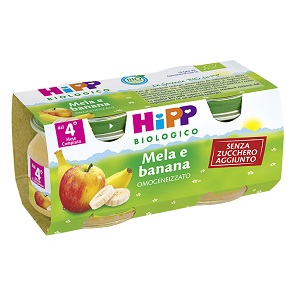 HIPP BIO FRUTTA GRATTUGGIATA MELA BANANA 4X100 G - Farmapanda Srl