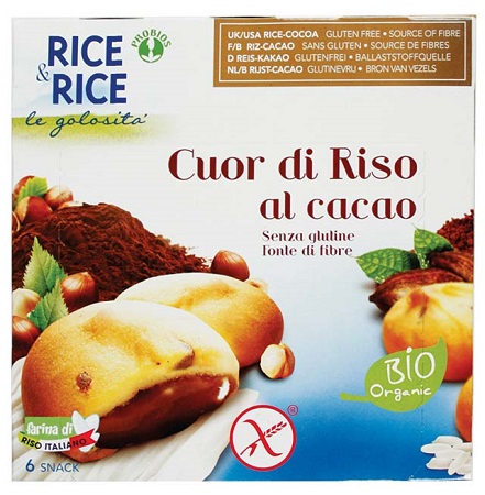 RICE&RICE CUOR DI RISO AL CACAO 6 X 33 G - Farmapanda Srl