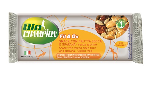 BIOCHAMPION FIT&GO BARRETTA ENERGETICA FRUTTA SECCA/GUARANA' 30 G - Farmapanda Srl