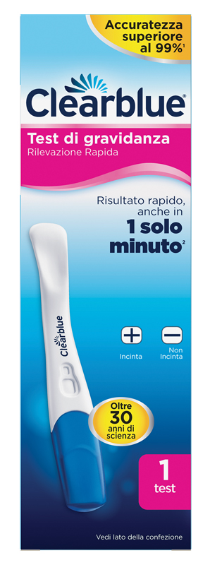 TEST DI GRAVIDANZA CLEARBLUE RILEVAZIONE RAPIDA 1 PEZZO - Farmapanda Srl