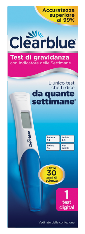 TEST DI GRAVIDANZA CLEARBLUE CON INDICATORE DELLE SETTIMANE 1 PEZZO - Farmapanda Srl