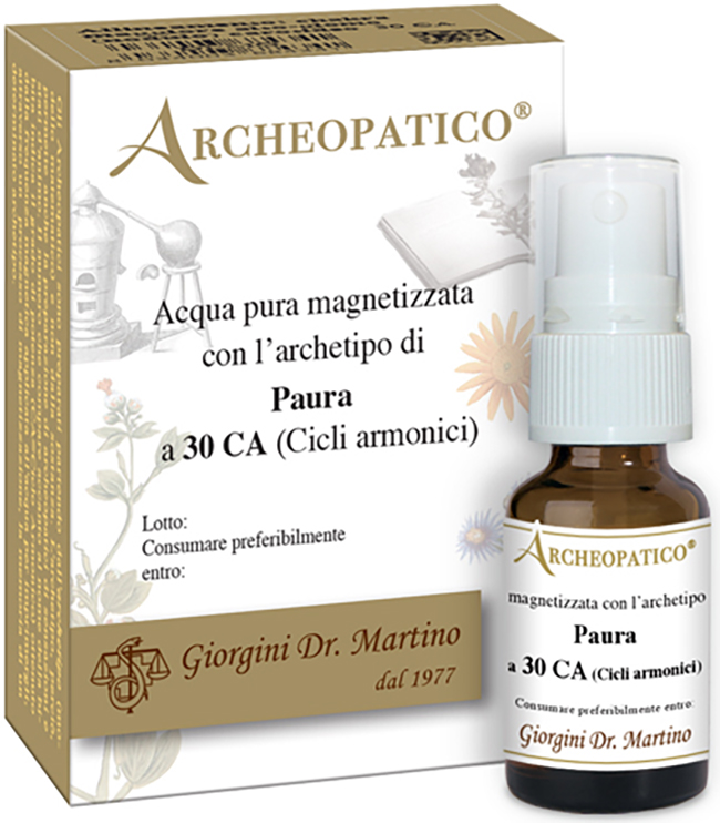 ARCHEOPATICO ACQUA PURA MAGNETIZZATA CON ARCHETIPO PAURA A 30 CICLI ARMONICI 10 ML - Farmapanda Srl