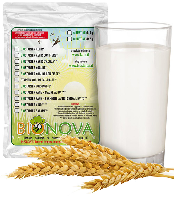 BIOSTARTER PER KEFIR 4 X 5 G - Farmapanda Srl