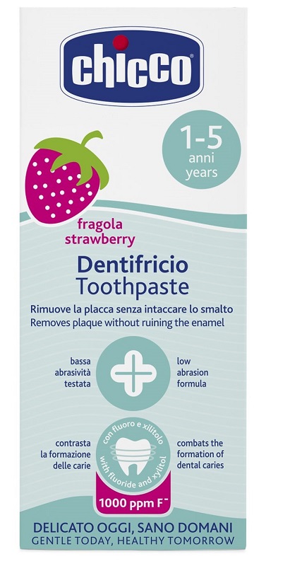 CHICCO DENTIFRICIO FRAGOLA 50 ML 12M+ CON FLUORO - Farmapanda Srl