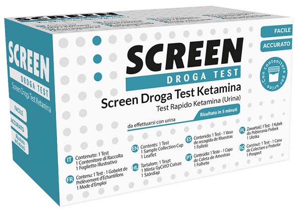 SCREEN DROGA TEST KETAMINA TEST ANTIDROGA CON CONTENITORE URINA - Farmapanda Srl