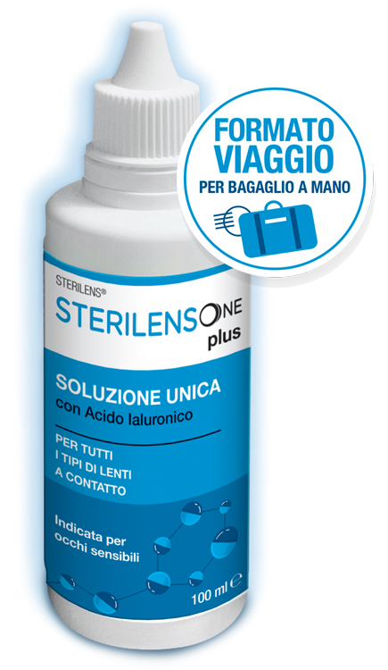 SOLUZIONE UNICA STERILENS ONE PLUS CON ACIDO IALURONICO 100 ML - Farmapanda Srl