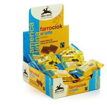 BISCOTTO DI FARRO E CIOCCOLATO AL LATTE BIO FAIRTRADE 28 G - Farmapanda Srl