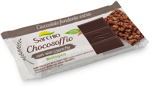 CHOCOSOFFIO BARRETTA CIOCCOLATO FONDENTE EXTRA E RISO CROCCANTE 25 G - Farmapanda Srl