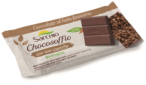CHOCOSOFFIO BARRETTA CIOCCOLATO LATTE FINISSIMO E RISO CROCCANTE 25 G - Farmapanda Srl